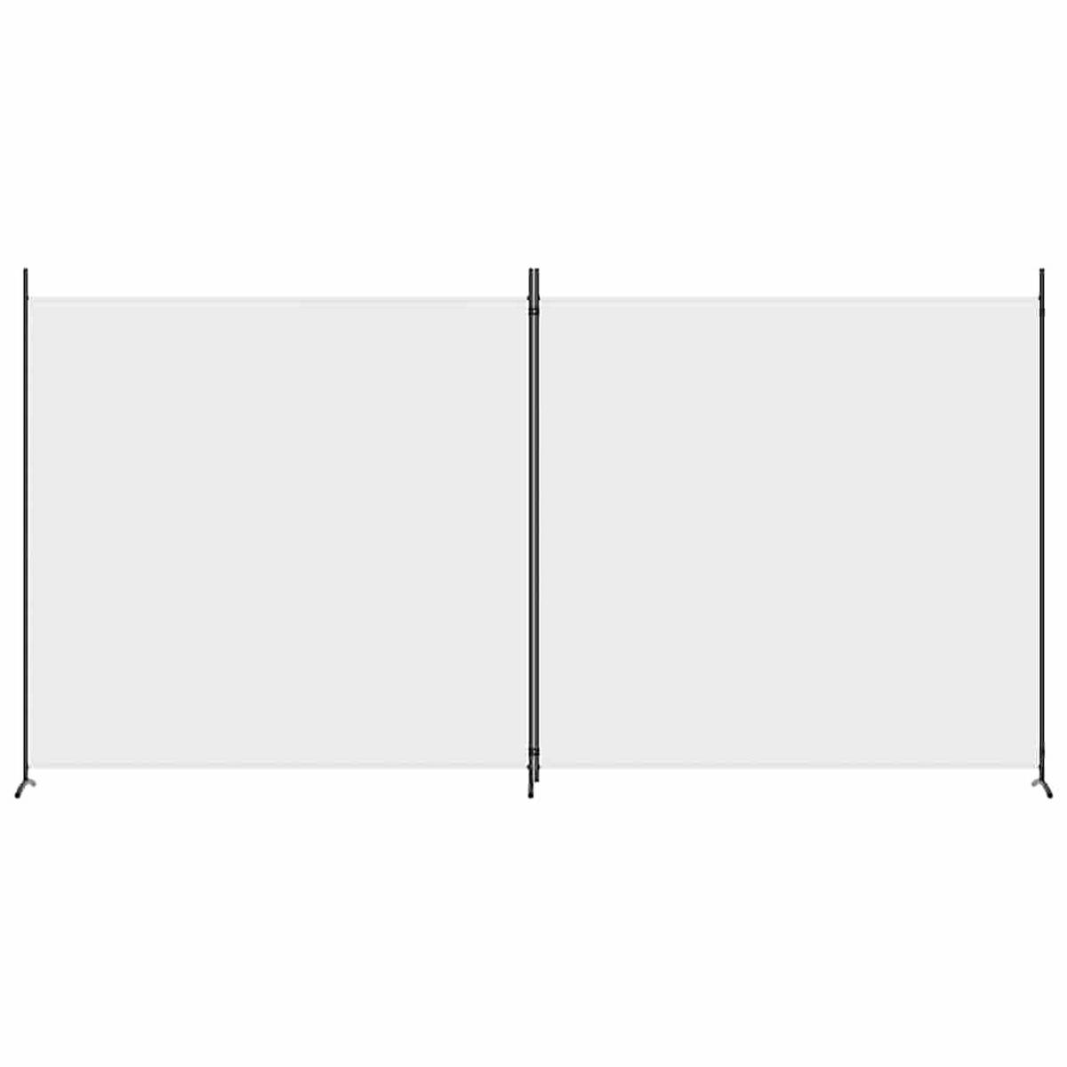 PARAVENT 2-teilig Weiss 348/180 Cm Stoff - Weiß, Textil (348/180/0.1cm) - vidaXL