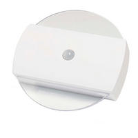 LED-TREPPENLICHT Nachtlicht Gruppenschaltung mit Bewegungsmelder Batteriebetrieben einfache Installation warmweiß 3er-Set rund - Weiß, Kunststoff (4.3/11.3/11.7cm) - Northpoint
