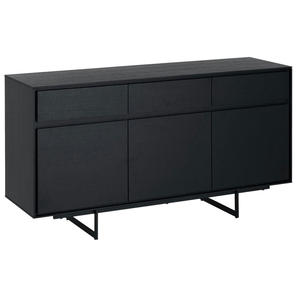 SIDEBOARD Schwarz - Schwarz, Holz/Metall (155/82/45cm) - Furnhouse