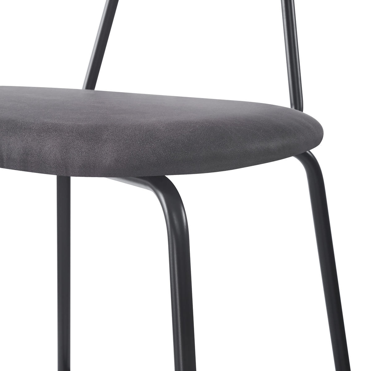 BARHOCKER 2er-Set Rattan Schwarz - Schwarz, Holz (48/108/60cm) - Nordlys