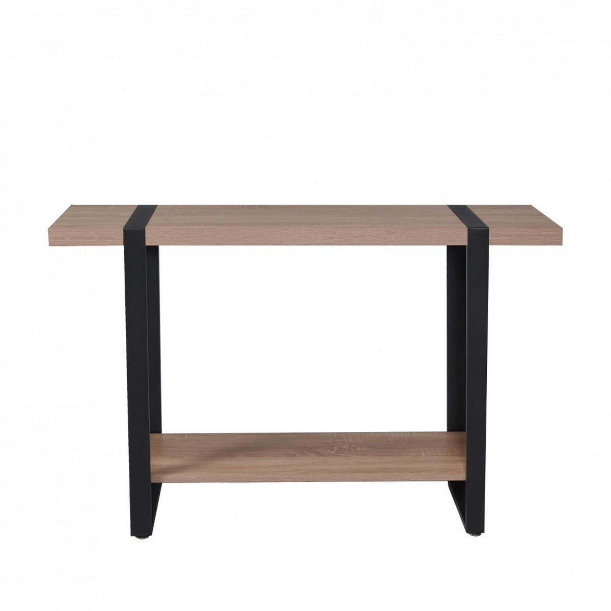 KONSOLENTISCH SINTRA /120X30 cm - Gebleichte Eiche Dekor und schwarzes Metall - Sonoma Eiche, Holzwerkstoff (80/80/20cm) - Weber Industries