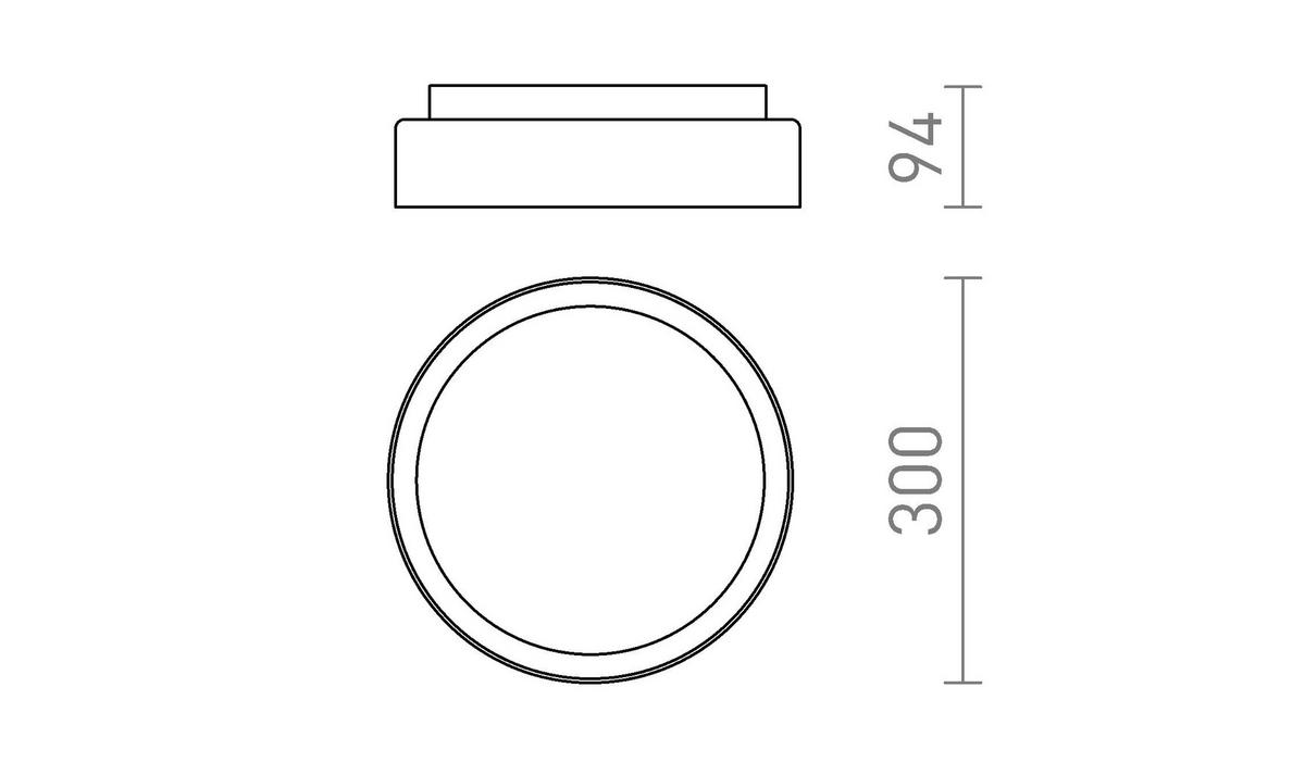 DECKENLEUCHTE VENICE LED 30 Klarglas 12 W IP44 - Transparent, Glas (30/30/95cm) - Rendl