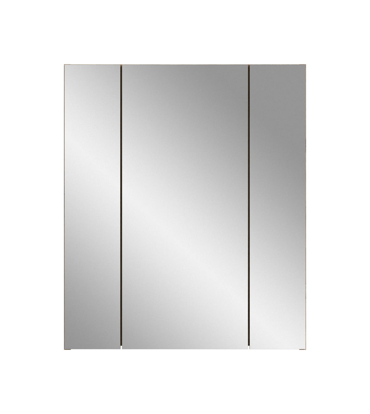 SPIEGELSCHRANK ICE (B/H/T: ca. 60/70/18 cm) in Nox Oak Nachbildung/schwarz matt - Eichefarben, Holz (60/70/18cm)