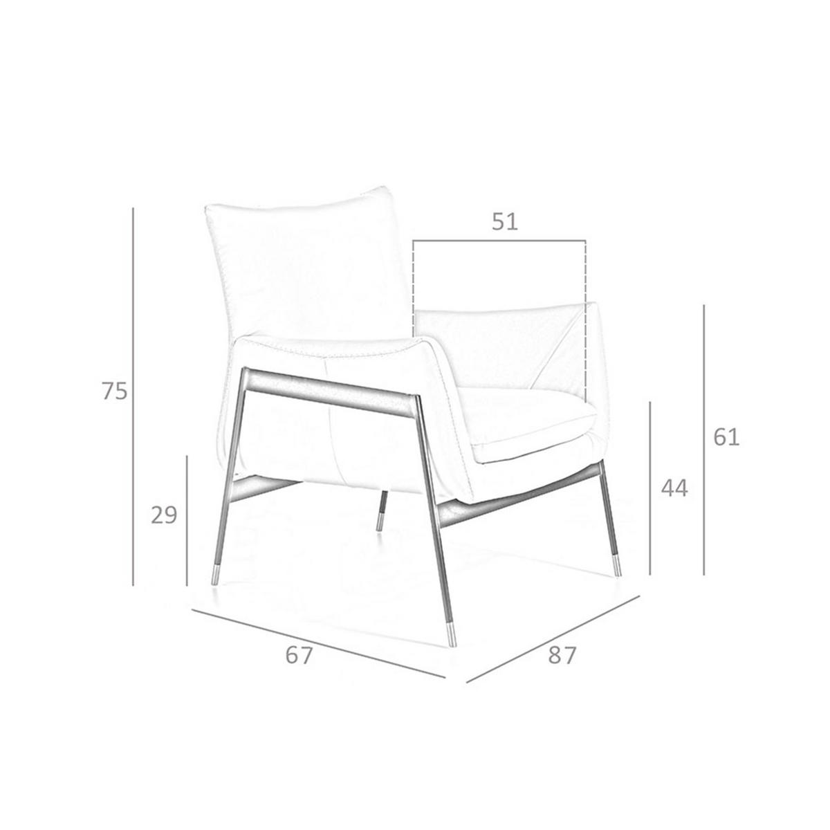 SESSEL Brauner Leder-Dreh 87/67/75 cm - Rotbraun/Schwarz, Leder/Metall (87/75/67cm) - ANGEL CERDA