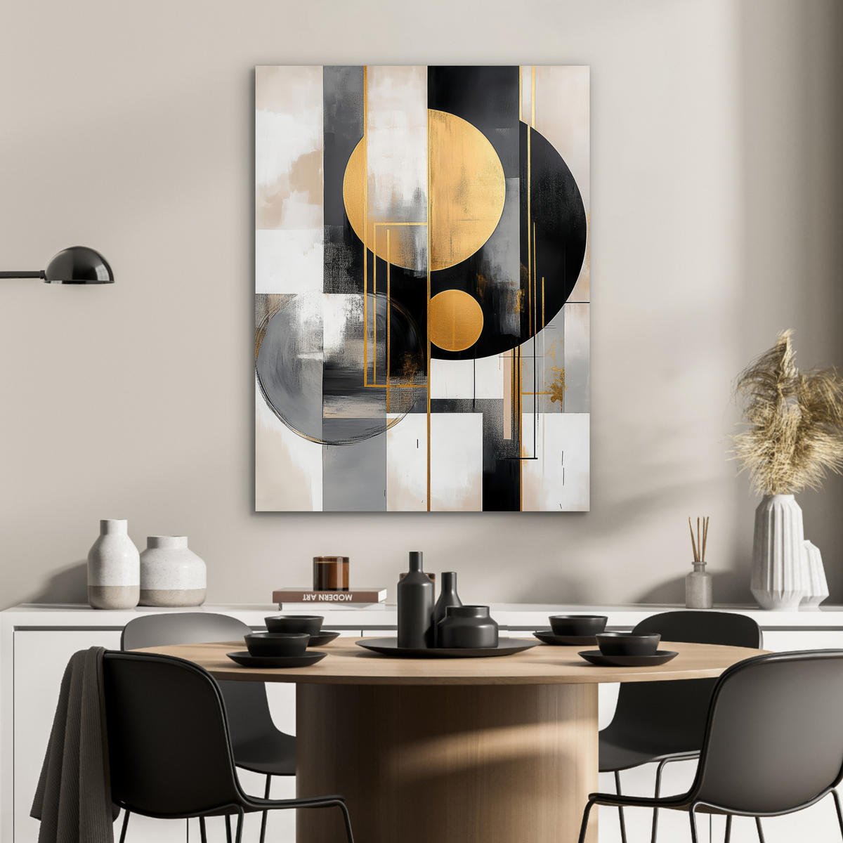 KOVOVÝ OBRAZ Abstraktné - Zlato - Striebro - Tvary - Estetické - Moderné 60x80 cm - zlatá, kov (60/80cm) - MuchoWow