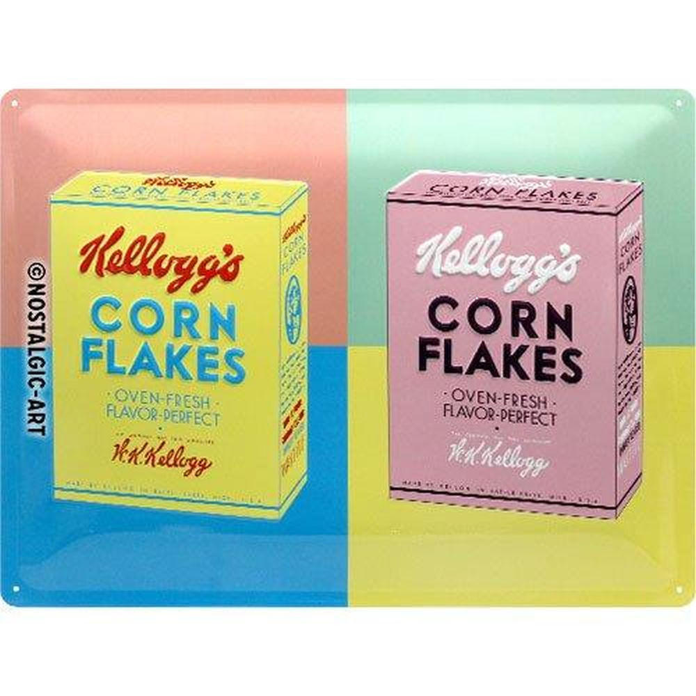 BLECHSCHILD 30/40 cm Kellogg's Packaging Pop Art - Multicolor, Metall (40/30/0.2cm) - Nostalgic-Art