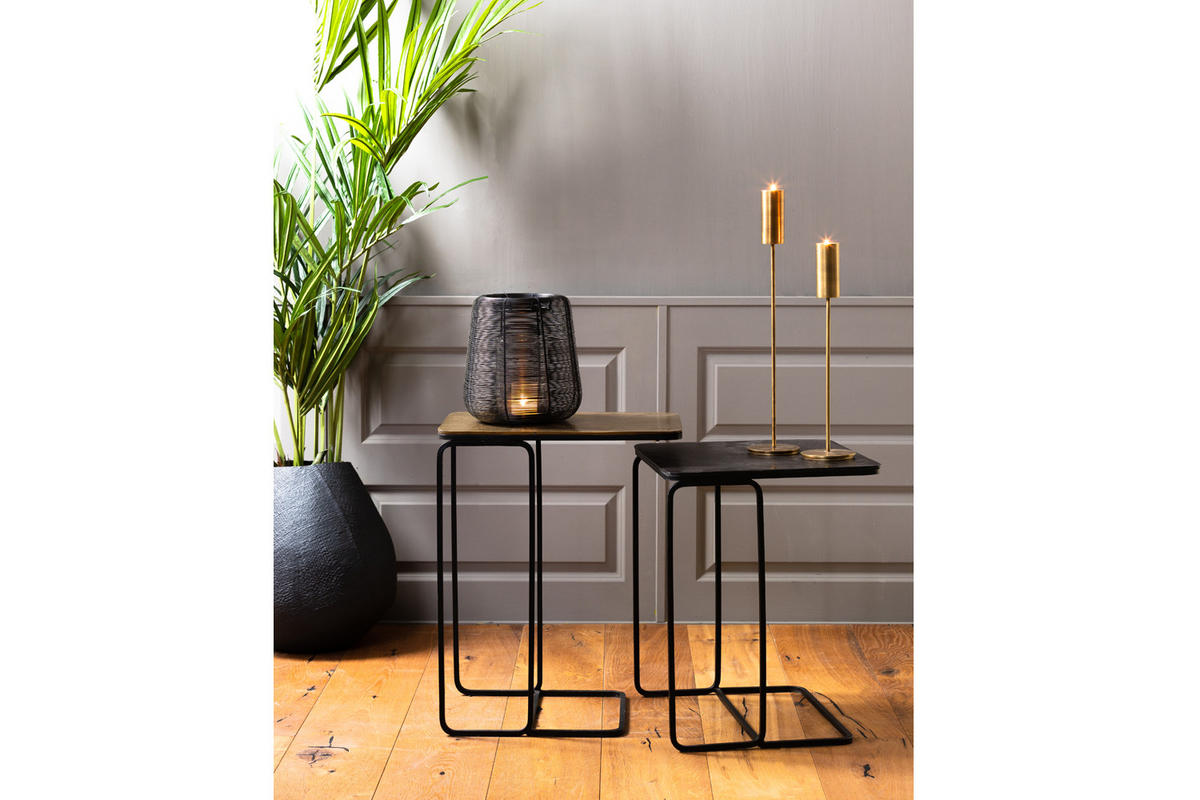 BEISTELLTISCH LAJA, Metall, Bronze - Bronzefarben, Metall (46/31/57cm) - Light & Living