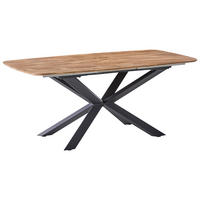 JÍDELNÍ STŮL vysunovací Hnědý 140-180/90 cm Gairdner - hnědá, kompozitní dřevo (140/90/75cm) - Beliani