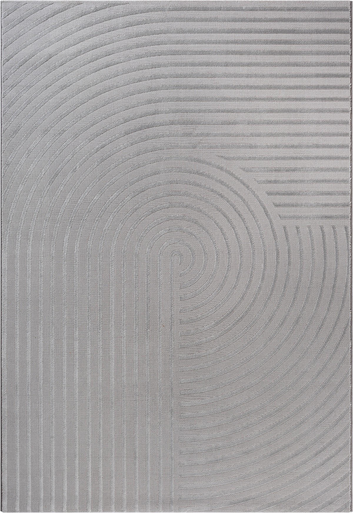 KURZFLORTEPPICH Geometrisch ERESMA Polyester Grau 240 x 340 cm - Grau, Textil (240/340cm) - KADIMA DESIGN