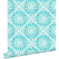 TAPETE Fliesenmuster 53 cm x 10.05 m - Türkis, Papier (53/1000cm) - ESTAhome