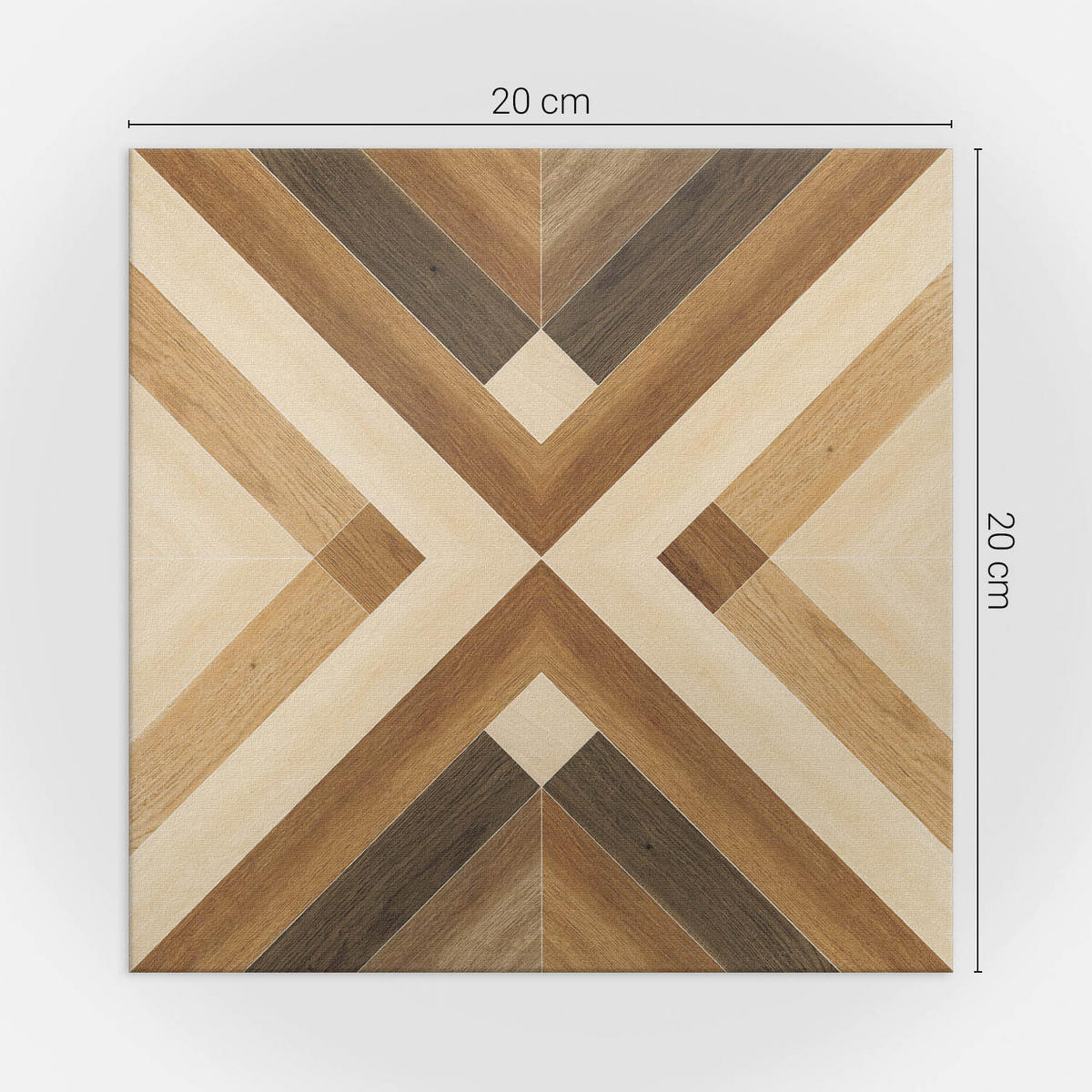 WANDPANEEL 20 Stück 20x20 cm selbstklebend Axenta - Braun, Kunststoff (20/1.6/20cm) - Wallfluent