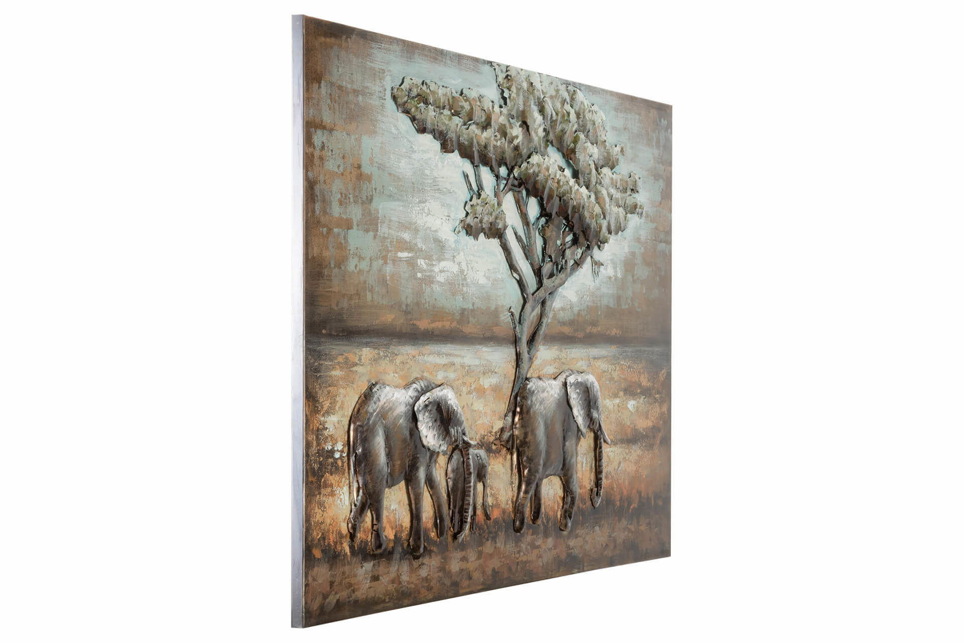 METALLBILD Beige 100/70 cm - Beige/Braun, Metall (6.31/70cm) - KUNSTLOFT