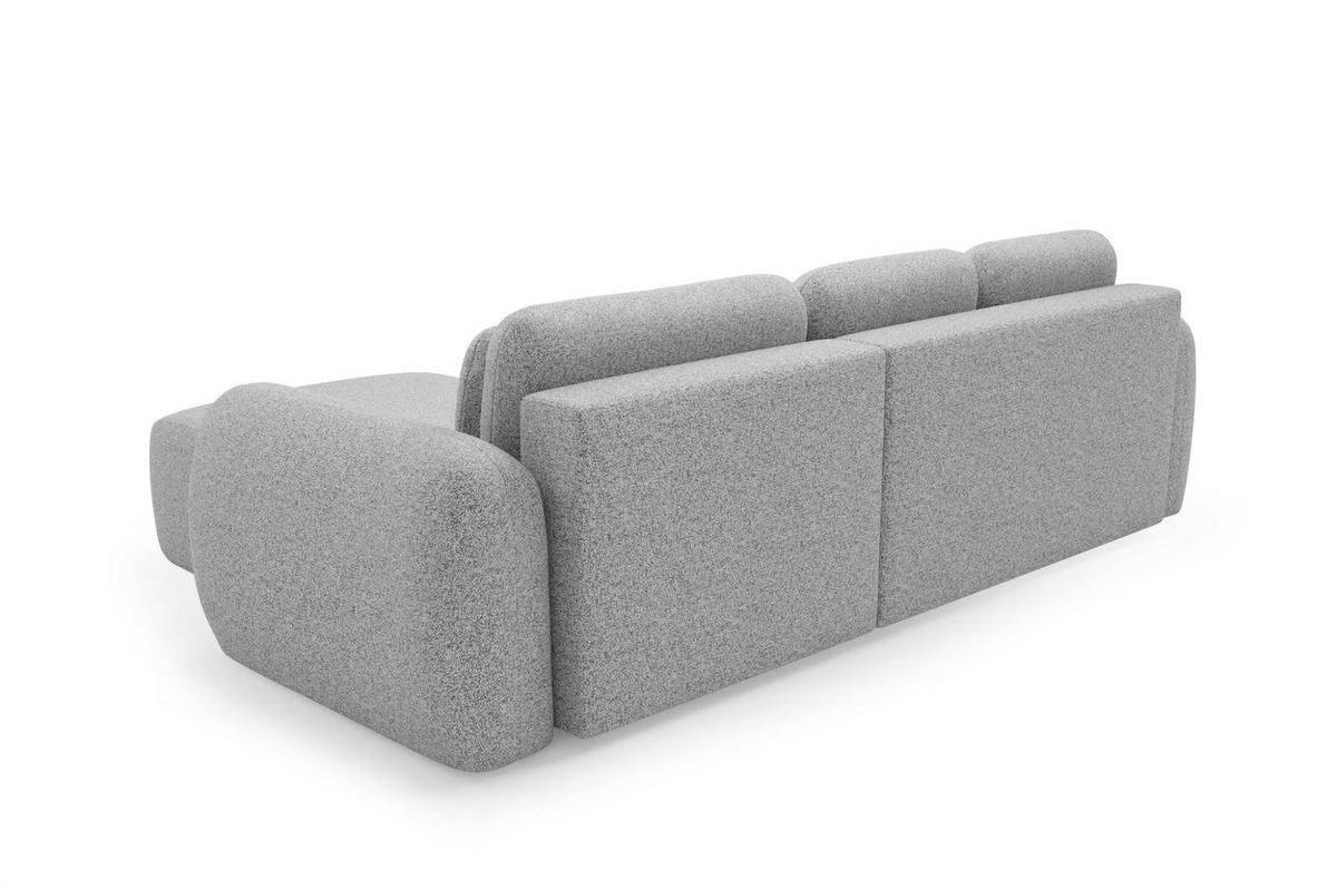 ECKSOFA Gaston Mit Schlaffunktion - Hellgrau, Holzwerkstoff/Textil (304/190cm) - Fun Möbel