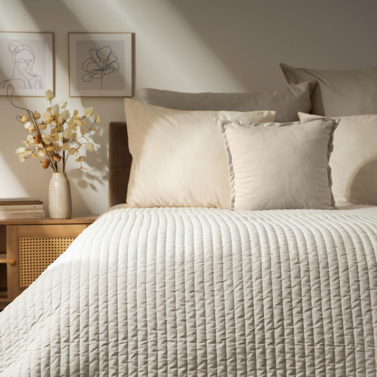 TAGESDECKE Bristles beige 200/220 cm - Beige, Textil (200/220cm) - Homla