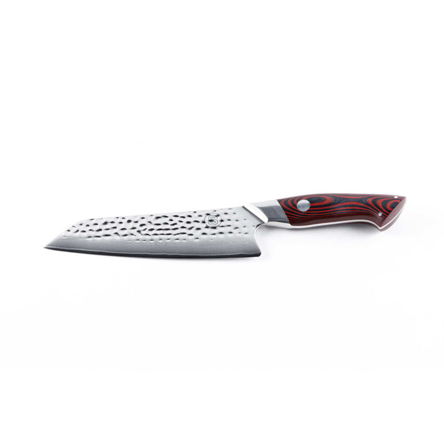MESSER SANTOKU 7 Zoll - Rot, Metall (31cm) - Somagic