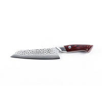 MESSER SANTOKU 7 Zoll - Rot, Metall (31cm) - Somagic