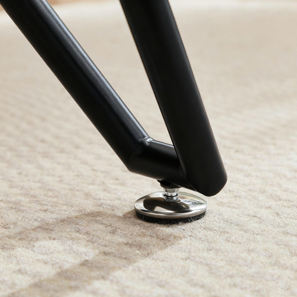 ESSTISCH in Metall，Glas-Tischplatte – 90 cm - Schwarz, Glas/Metall (90/90/78cm) - KOMHTOM