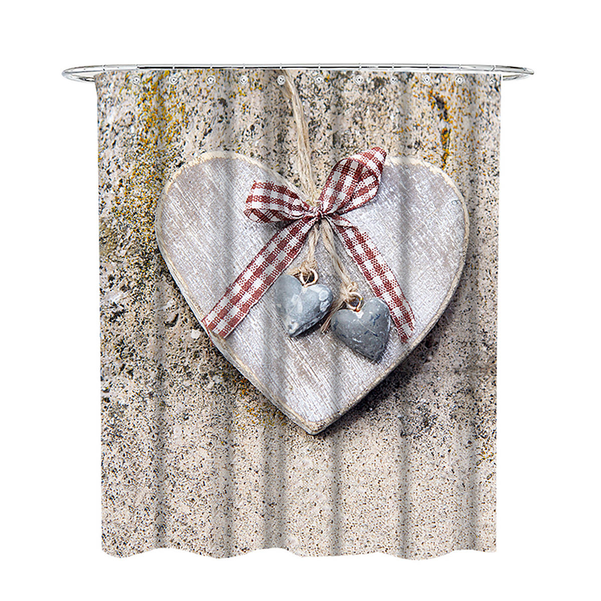 DUSCHVORHANG Bavaria 180 x 200 cm - Braun, Textil (180/200cm) - Sanilo