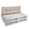 PALETTENKISSEN Eco Style Rücken 120/40/10 cm Natur - Beige, Textil (40/20/120cm) - Beautissu 