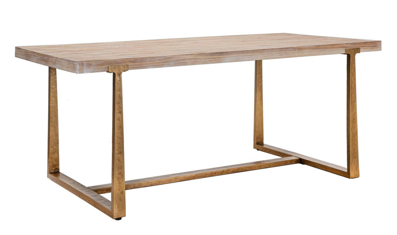 Mauro Ferretti Esstisch Braun, Gold 180x78x90 cm