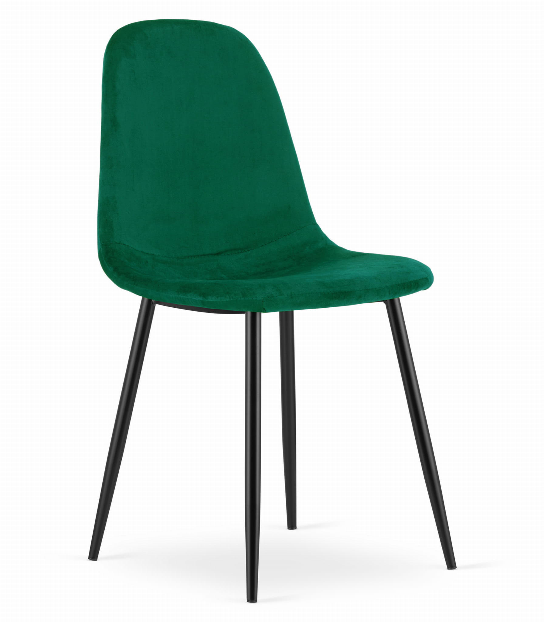 STUHL VERNAZZA 1 Stück, Grün Samtstoff - Grün, Textil/Metall (45/88/51cm) - Komodee