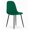 STUHL VERNAZZA 1 Stück, Grün Samtstoff - Grün, Textil/Metall (45/88/51cm) - Komodee