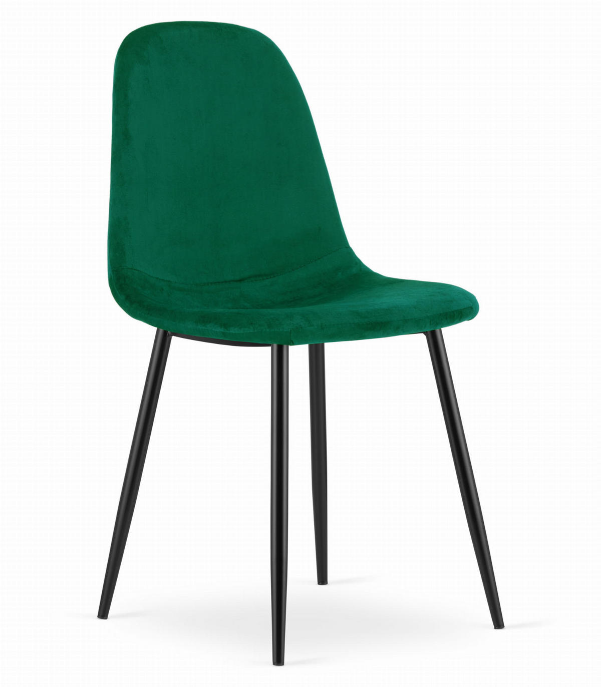 STUHL VERNAZZA 1 Stück, Grün Samtstoff - Grün, Textil/Metall (45/88/51cm) - Komodee