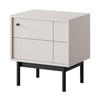 NACHTTISCH Japandies Greige 54 cm - Taupe/Schwarz, Holz/Holzwerkstoff (54/56.6/39cm) - Selsey