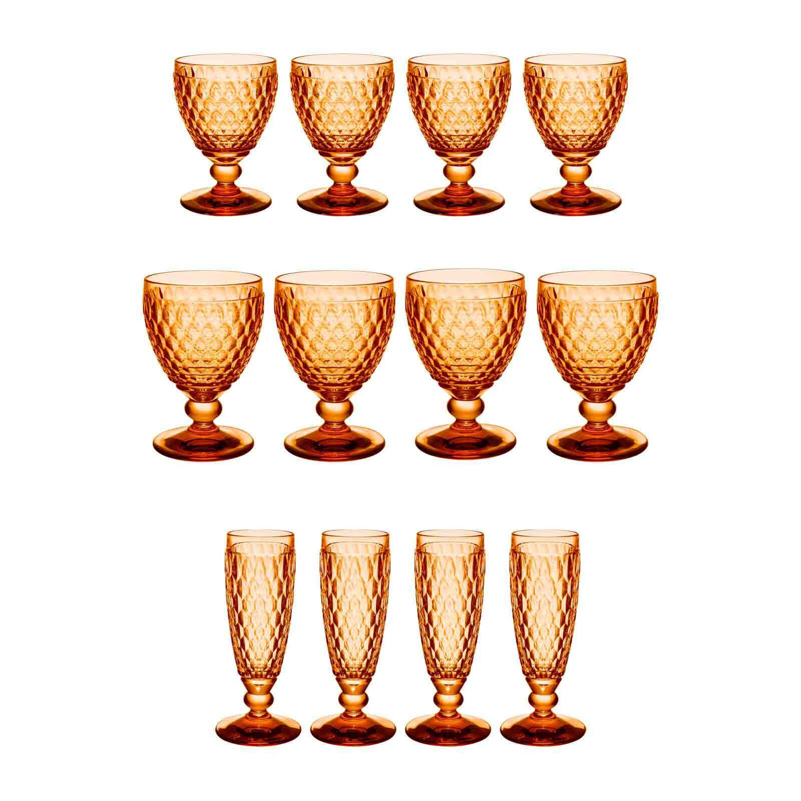 WASSER-, WEIN- UND SEKTGLÄSER Boston Coloured Apricot 12er Set - Orange, Glas - Villeroy & Boch