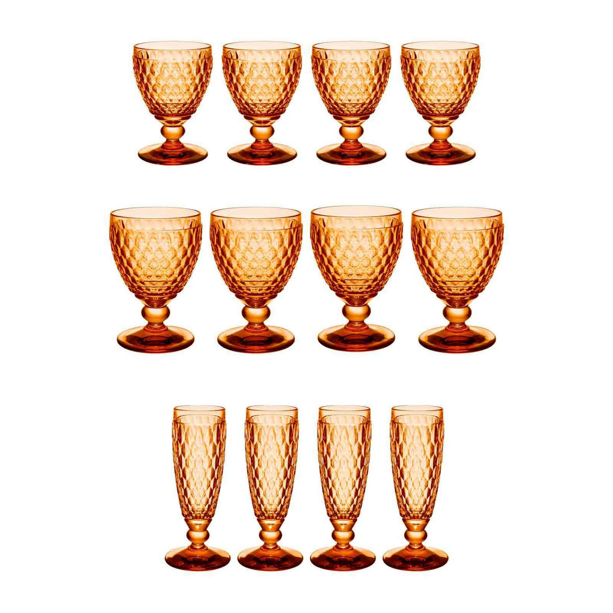 WASSER-, WEIN- UND SEKTGLÄSER Boston Coloured Apricot 12er Set - Orange, Glas - Villeroy & Boch