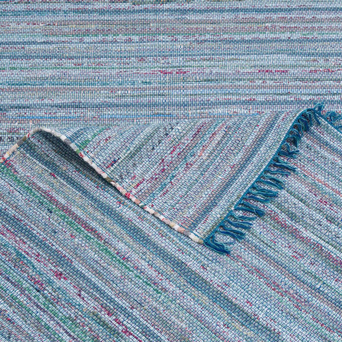 FLECKERLTEPPICH BAUMWOLLE NATUR CAYENNE - Blau, Textil (170/240cm) - Pergamon