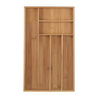 BESTECKKASTEN - Hellbraun, Holz/Holzwerkstoff (27.5/5/46cm) - Relaxdays