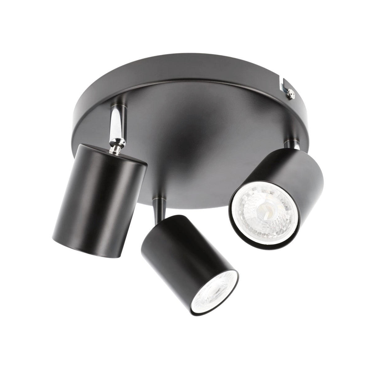DECKENLEUCHTE JACK Schwarz Dreikopf GU10 - Schwarz, Metall (20/20/14cm) - CGC Europe