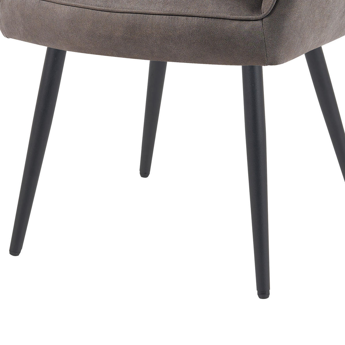 ESSZIMMERSTUHL Mika-Pia - Taupe/Schwarz, Textil/Metall (60/87/65cm) - DUBI Möbel