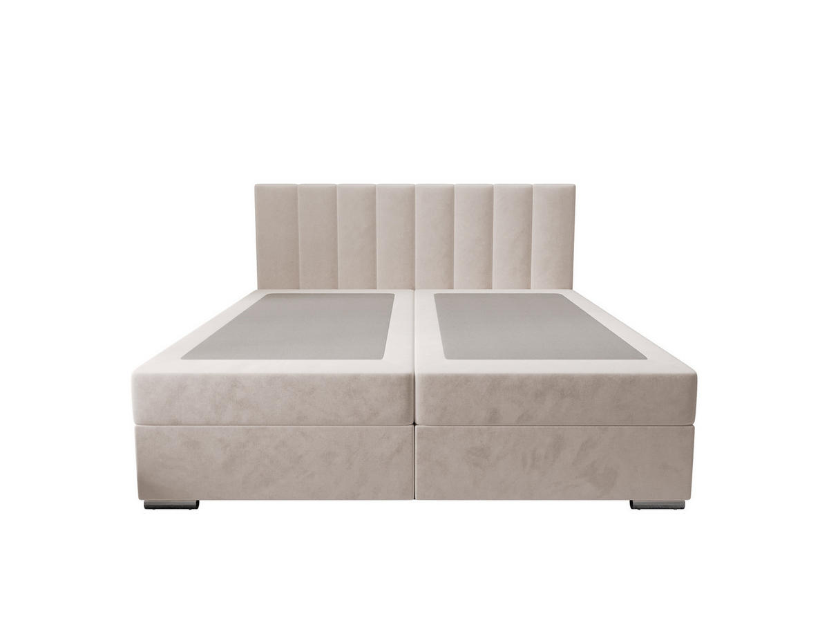 BOXBETT ZILANO 2 mit Matratze H3 und Topper 140x200 Itaka 16 - Creme, Holz/Textil (140/200cm) - Bedante