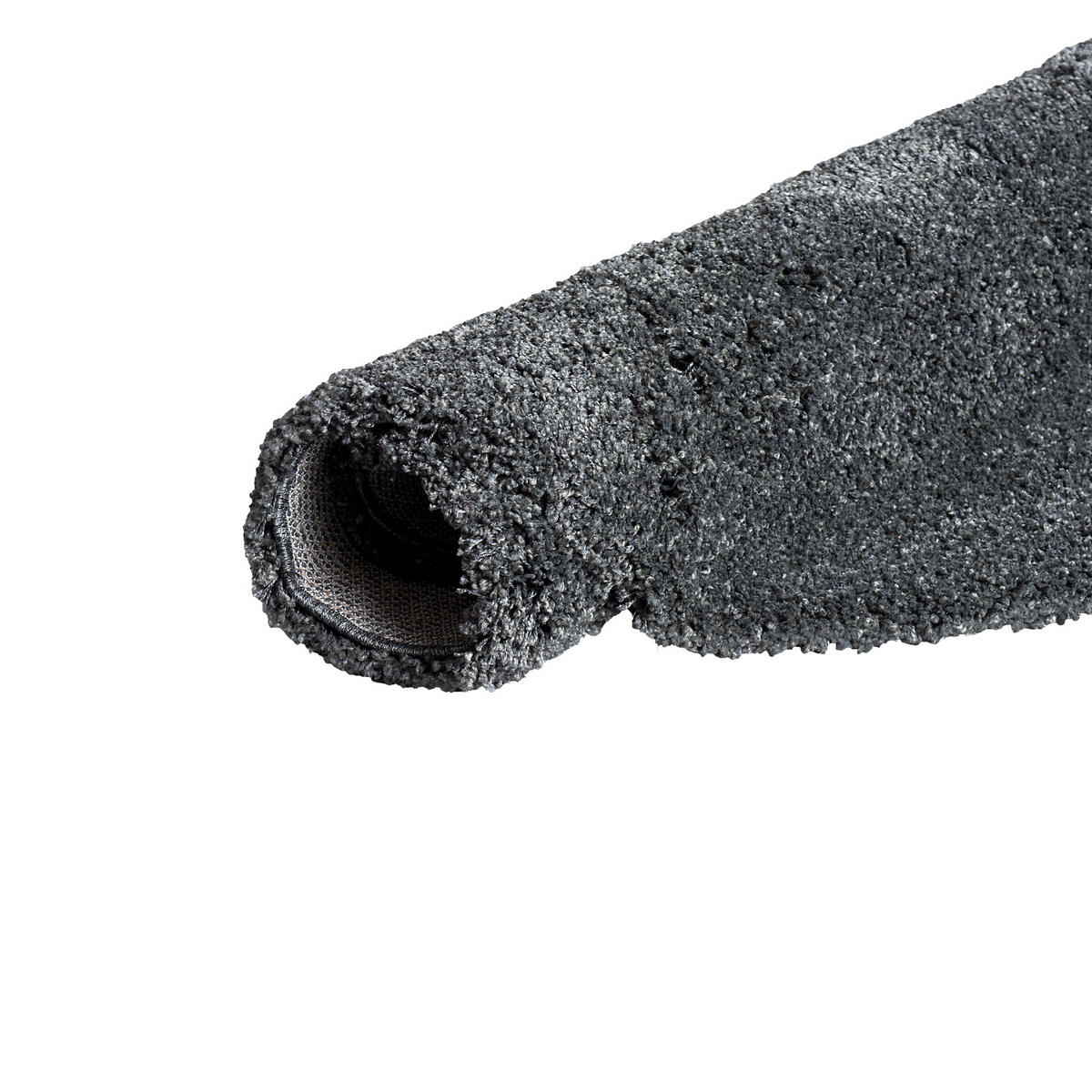 HOCHFLOR LANGFLOR SHAGGY TEPPICH LUXURY RUND - Anthrazit, Textil (120/120cm) - Pergamon