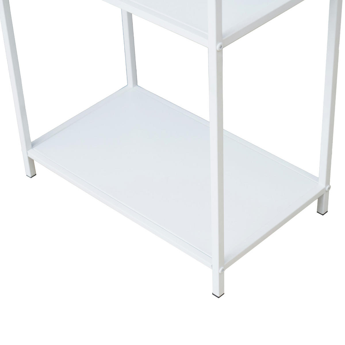 METALLREGAL CARPO Weiß - Weiß, Metall (51/80/30cm) - SVITA