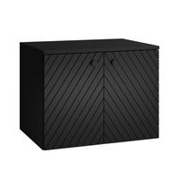 WASCHBECKENUNTERSCHRANK Orlando 2 Türe Schwarz Matt - 60 x 47 x 61 cm - Schwarz, Holz (60/46/44cm) - Badplaats