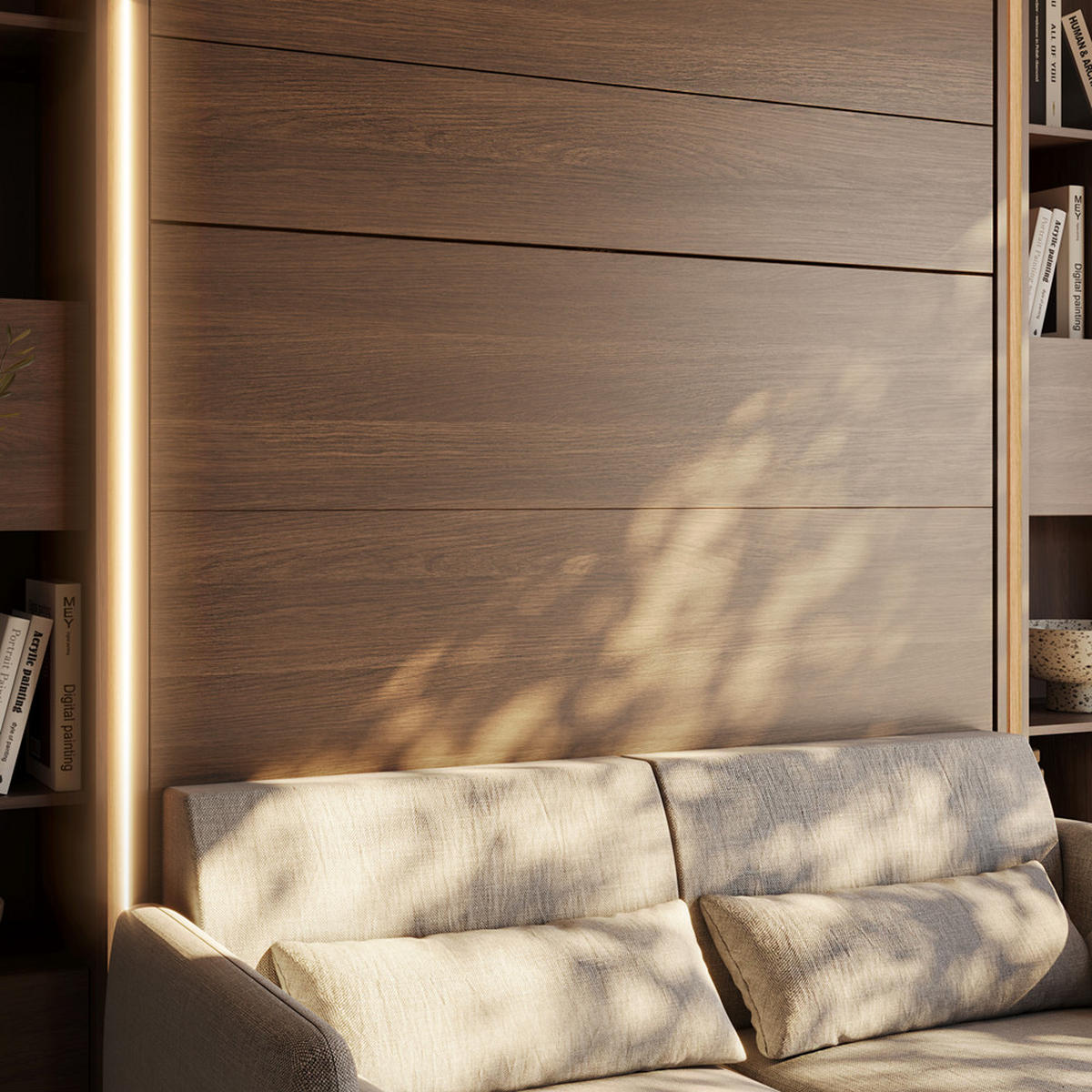 SCHRANKBETT BED CONCEPT BC-02 - Alteiche, Holzwerkstoff (120/200cm) - Meblini