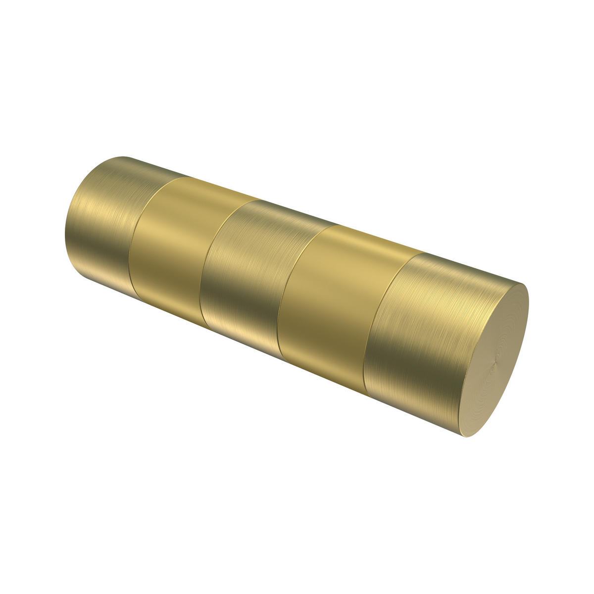 ENDSTÜCKE FÜR GARDINENSTANGEN 20 mm Ø, Mavell Messing-Optik/Satin-Gold, Packung 2 Stück - Messingfarben/Goldfarben, Metall (8.2/2.6/2.6cm) - INTERDECO