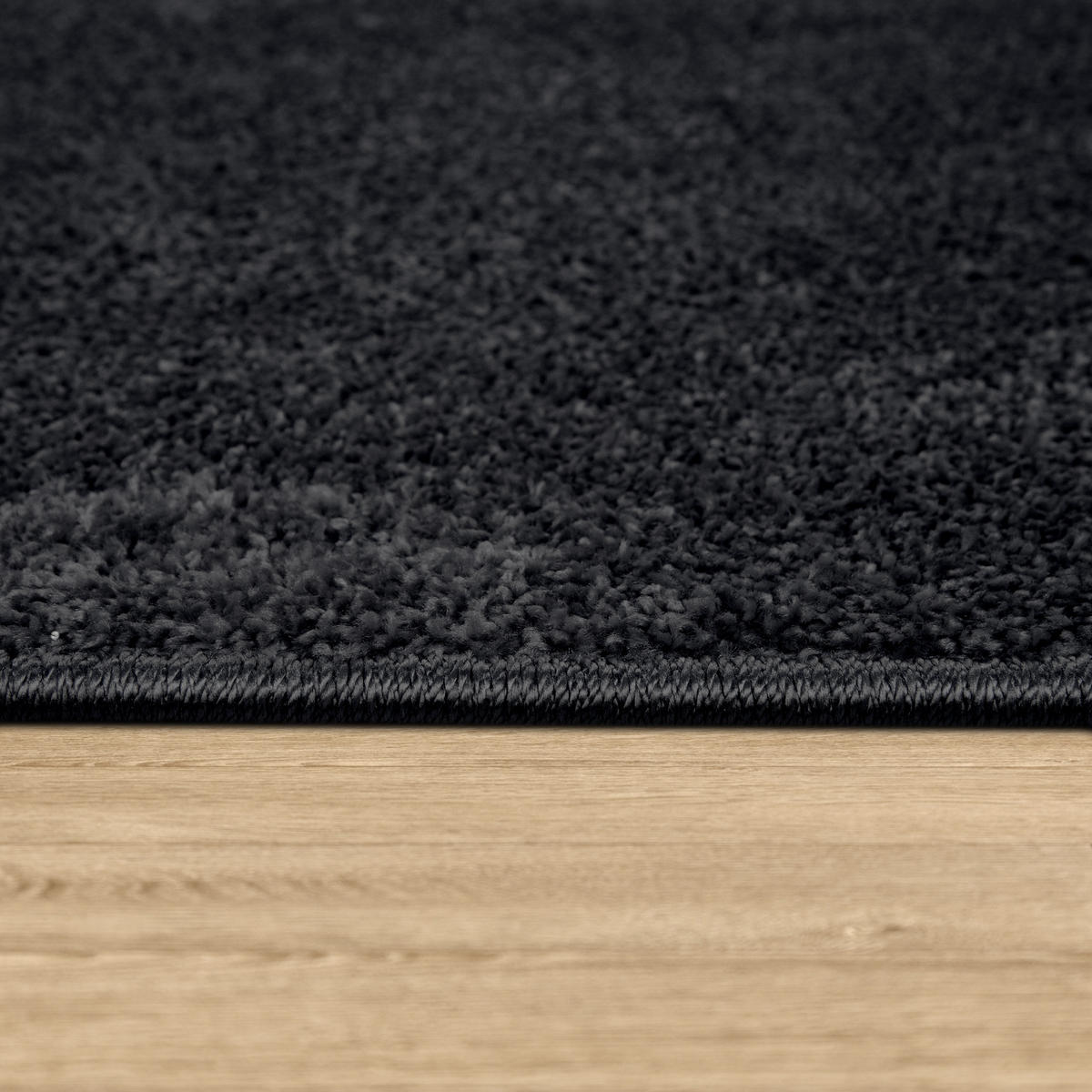 KURZFLORTEPPICH 160/160 cm Porto 890 - Schwarz, Textil (160/160cm) - Paco Home