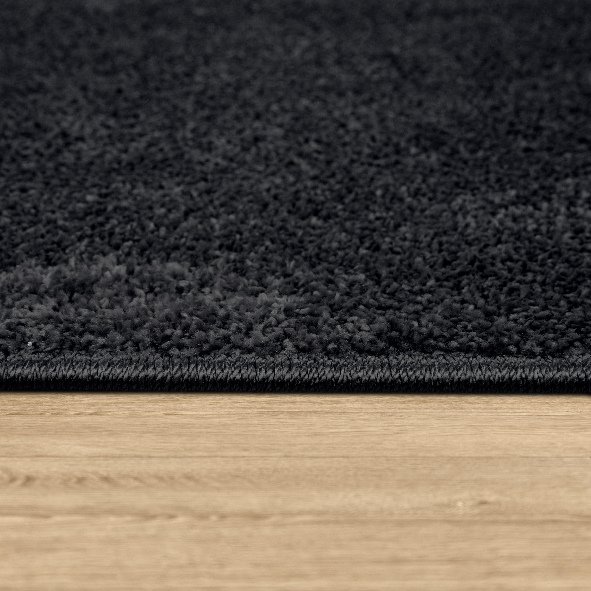 Thumbnail - Paco Home Kurzflorteppich, Schwarz, Textil, Quadratisch, 200x200 cm, strapazierfähig, für Fußbodenheizung geeignet, Tepp...