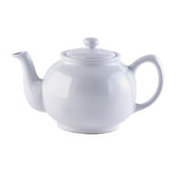 TEEKANNE 1100 ml Steingut klassisch, weiß, für 6 Tassen - Weiß, Keramik (1.1L) - Price & Kensington