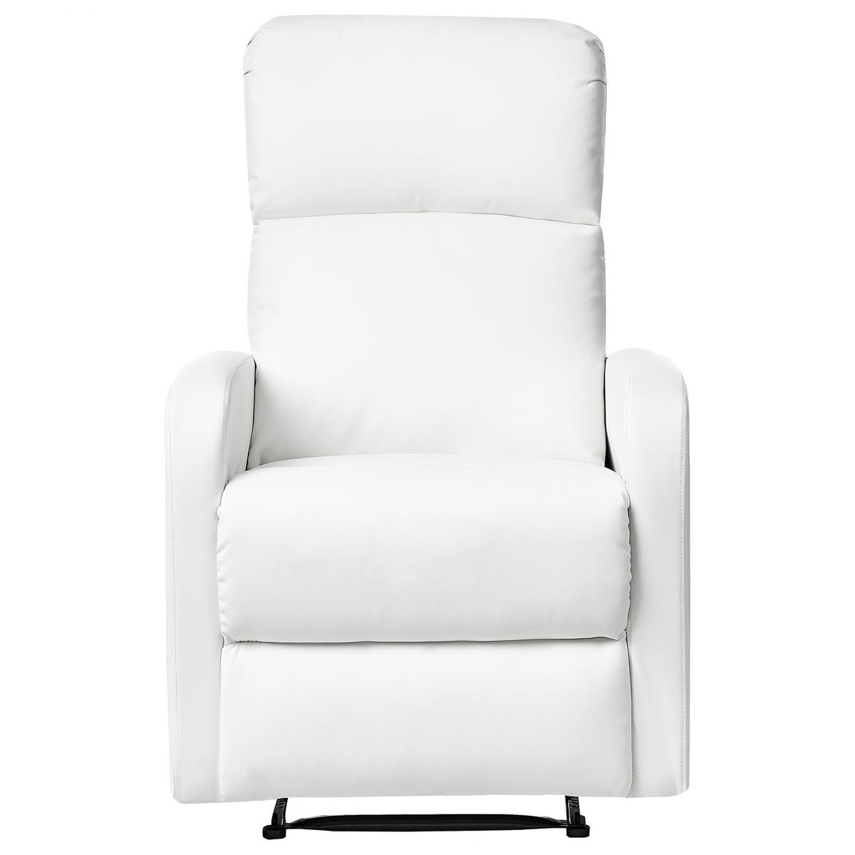 SESSEL Kunstleder Weiß Virrat - Weiß, Textil/Metall (65/102/91cm) - Beliani