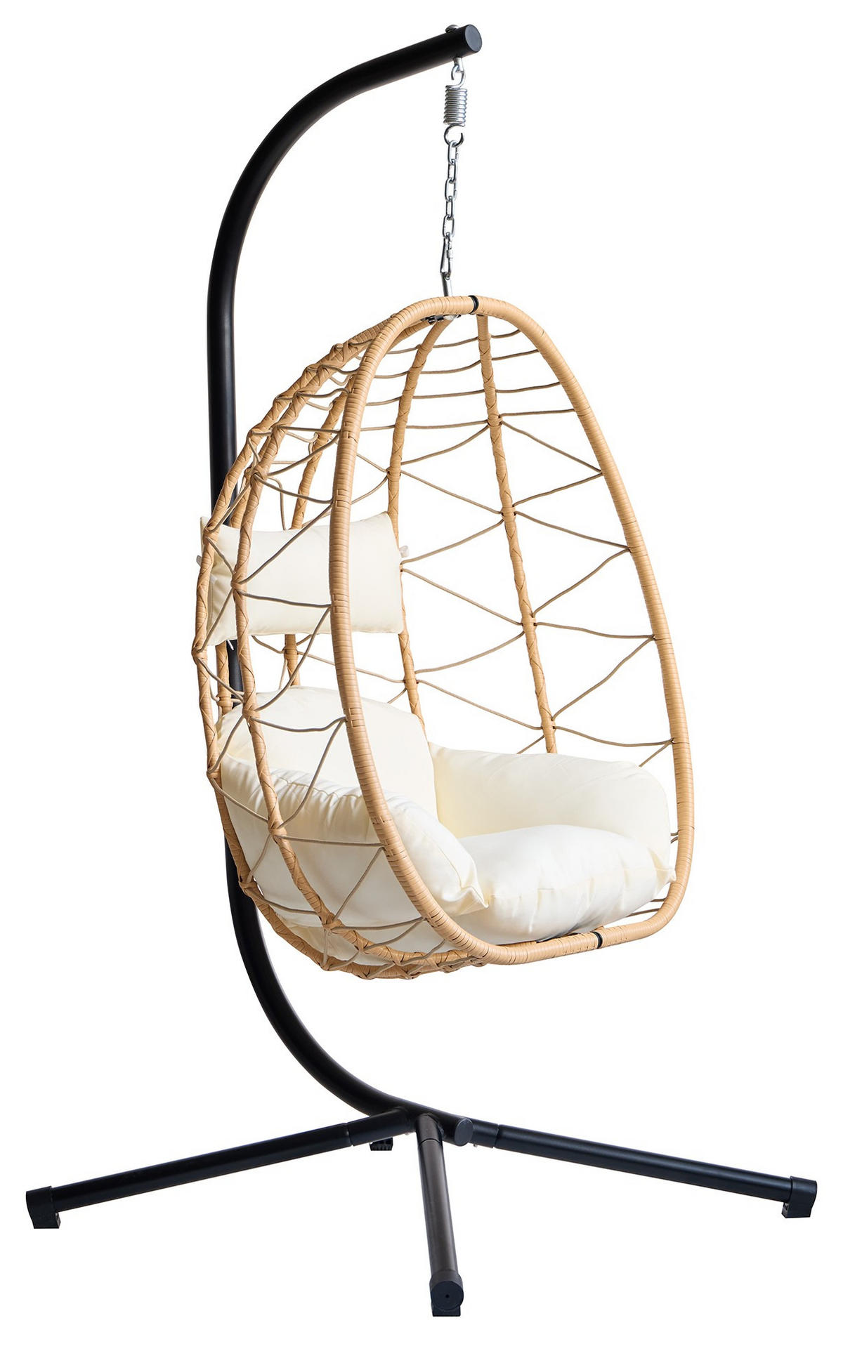 HÄNGESESSEL Rattan - Braun - Braun, Metall (97/197/138cm) - Nordlys