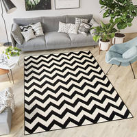 TEPPICH DREAM Schwarz Weiß 250/350 cm - Schwarz/Weiß, Textil (250/350cm) - Tapiso