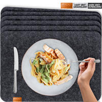 TISCHSETS eckig 6er-Set - Dunkelgrau, Textil (44/45/3cm) - Miqio Design