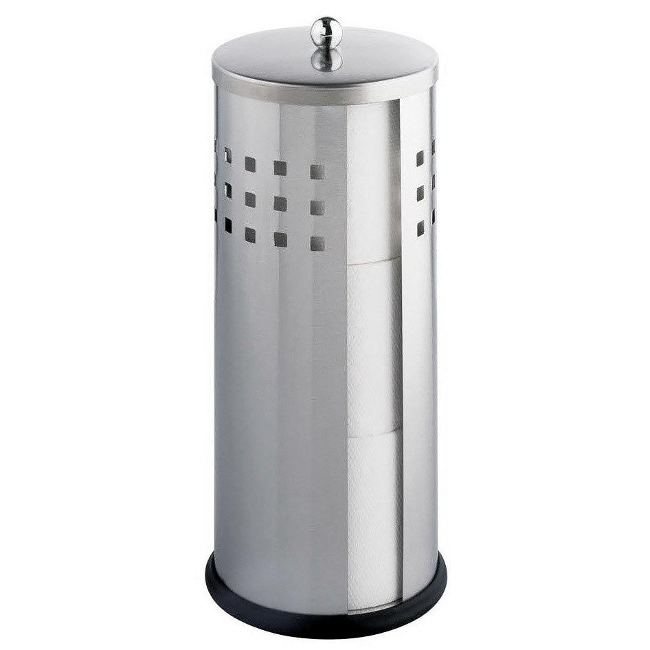 TOILETTENPAPIERSTÄNDER Ancona Matt 13/13/34 cm - Silberfarben, Metall (13/34/13cm) - Wenko