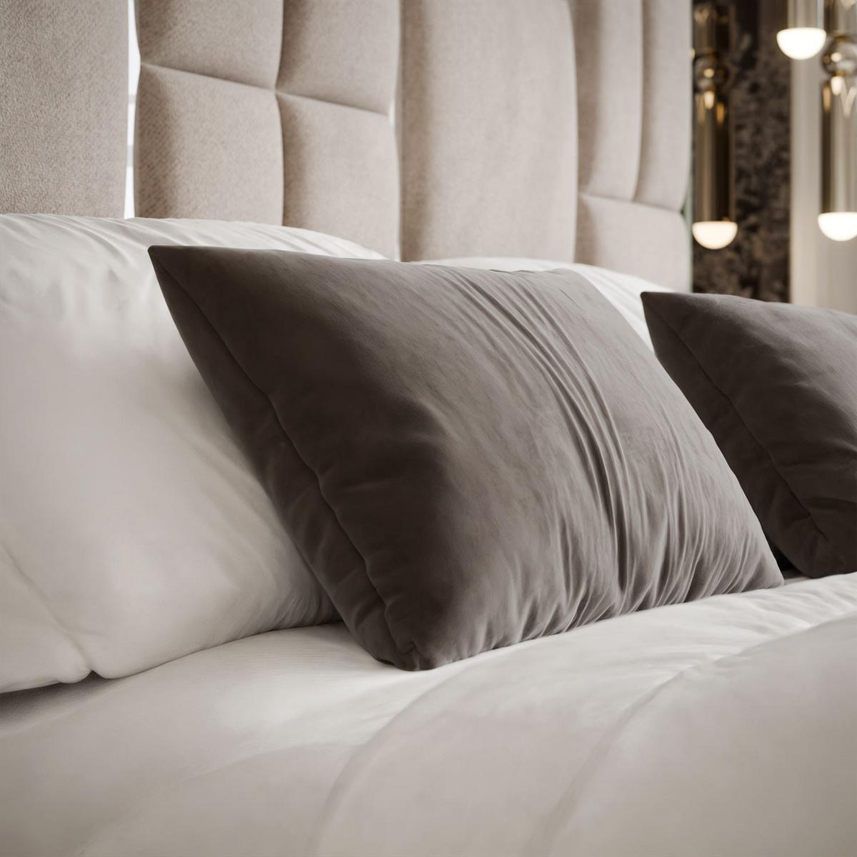 POLSTERBETT BRIGITTE SILVER mit Bettkasten 140x200 cm Element 17 - Beige, Textil (140/200cm) - Lookway