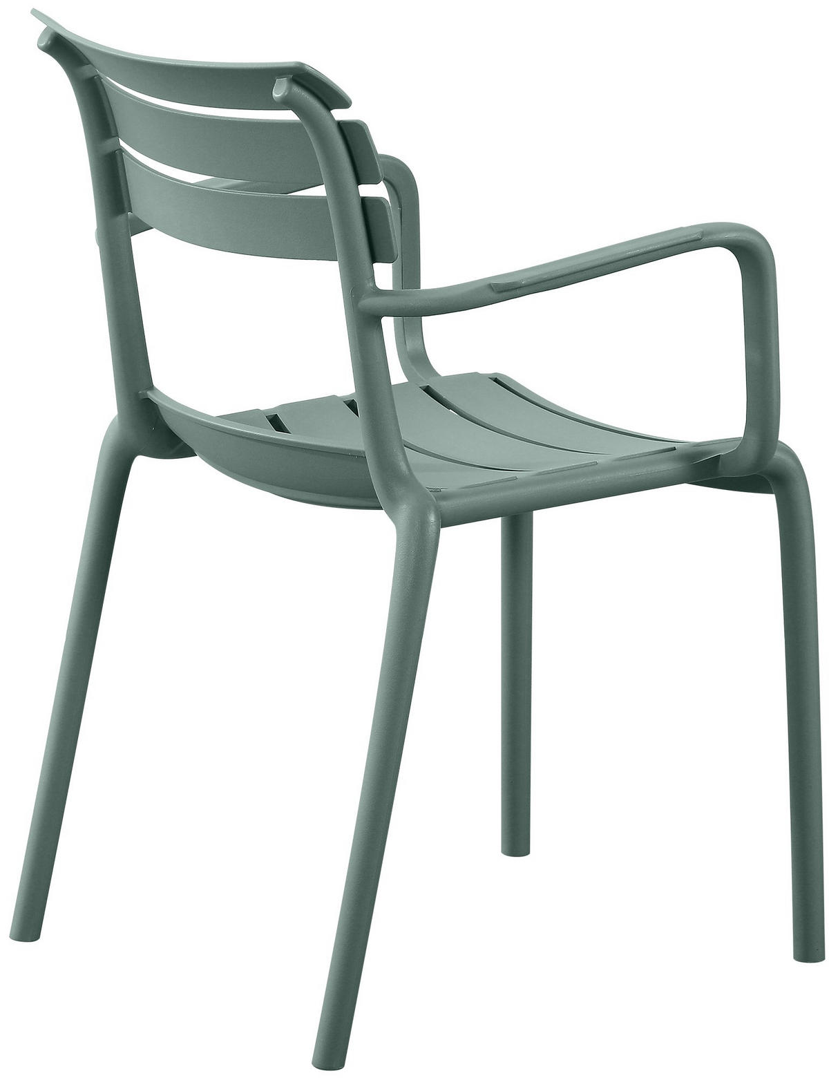 GARTENSTUHL Karl Armlehne 57x57x82cm Kunststoff Oliv Stapelstuhl - Olivgrün, Kunststoff (57/82/57cm) - DELUKE